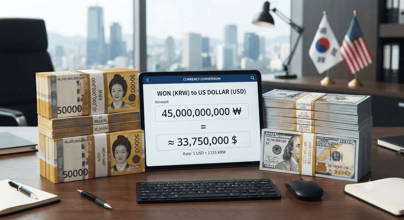 45 Billion Won to USD: Current Exchange Rates & Conversion Guide